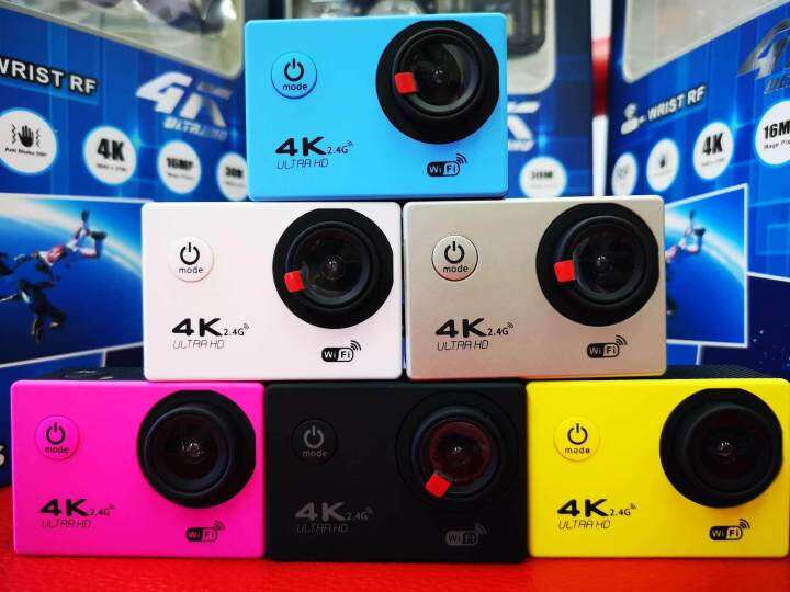 กล้องติดหมวก/กองลำน้ำ Action Cam wifi 4K SJ4000 H9R Lazada.co.th
