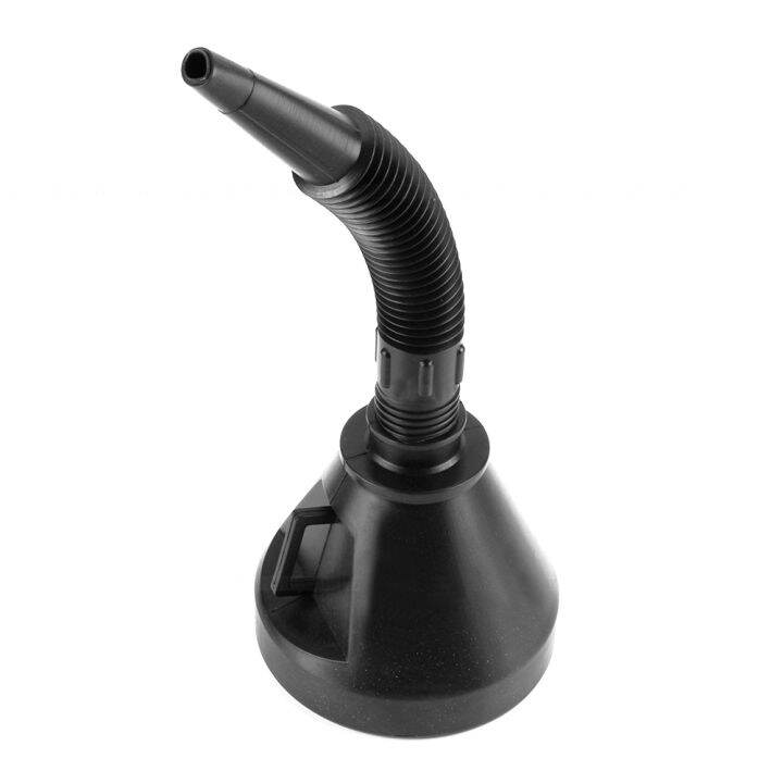 Car Oil Funnel Car Petrol Filter Funnel Flexible Spout 2 in 1 Black