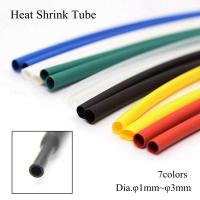 1mm 1.5mm 2mm 2.5mm 3mm Heat Shrink Tube Heatshrink Tubing Black Red Transparent Yellow Blue Green White Cable Sleeve Wrap Wire Electrical Circuitry P