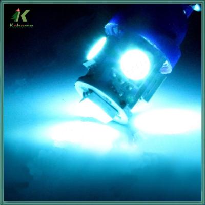 Kohome หลอดไฟ LED 12V สำหรับรถยนต์5SMD W5W T10สีฟ้าน้ำแข็ง10X ลิ่มกลับด้านขนาด194 168 501