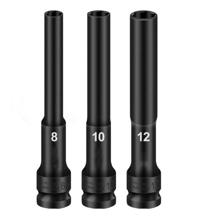 3Pcs 1/2 Drive Socket Head Impact Wrench Hex 812mm Adapter Spanner Converter Hex Socket Lazada