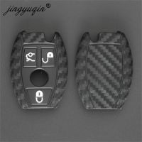 dvfggv jingyuqin Car Key Silicone Carbon Case For Mercedes Benz year 2000 NEC BGA E S CL CLS CLA CLK W203 3 4 Buttons Remote Keyless