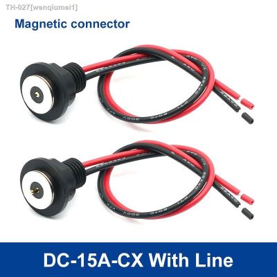 ✚┅ DC-15A-CX with Line Magnetic Connector Thread Waterproof Terminals 1.2M Charging Power Cord Magnetic Contacts Male Female Plug