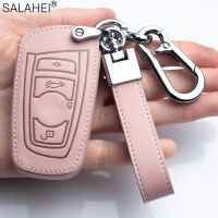 Leather Car Remote Key Cover Case For BMW 1 2 3 4 5 6 7 Series X1 X3 X4 X5 X6 F30 F34 F10 F07 F20 G30 F15 F16 Auto Accessories