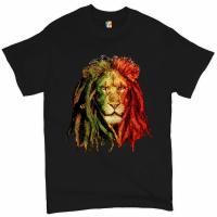 Royal Lion With Dreadlocks Printed Jamaican Reggae Music Lovers T Shirt New 100% Cotton Short Sleeve O Neck Casual Mens T Shirt| | - Aliexpress