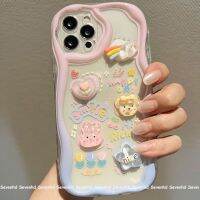 เคสโทรศัพท์มือถือ นิ่ม ขอบโค้ง ลายหมีเมฆ แวววาว ไม่มีโซ่ สําหรับ iPhone 14 13 12 7 8 SE2020 X XR Xs 6 6s