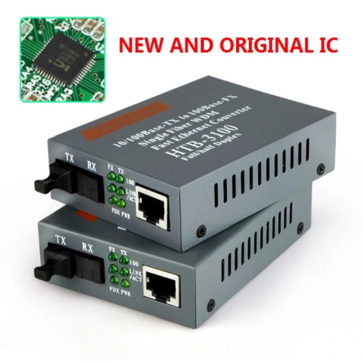 ส่งไวจากไทย-media-converter-htb-3100-a-b-netlink-10-100m-rj45-optical-ไฟเบอร์ออปติก-คอนเวอร์เตอร์ไฟเบอร์ออปติก-media-converter-โหมดเดียวอุปกรณ์ปรับได้-มีเดีย-คอนเวอร์เตอร์