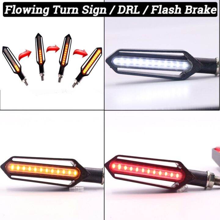 ไฟเลี้ยวมอเตอร์ไซด์ไฟกระพริบ-led-24นิ้ว2ชิ้นสำหรับ-harley-ไฟตัดหมอก-moto-ไฟท้ายเบรคลำแสงกระพริบ