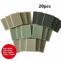 20Pcs Sponge Sanding Block Wet Dry Grinding Sandpaper 300 400 500 600 800 1000 1200 1500 Grit Polishing Pads Abrasive Sand Paper