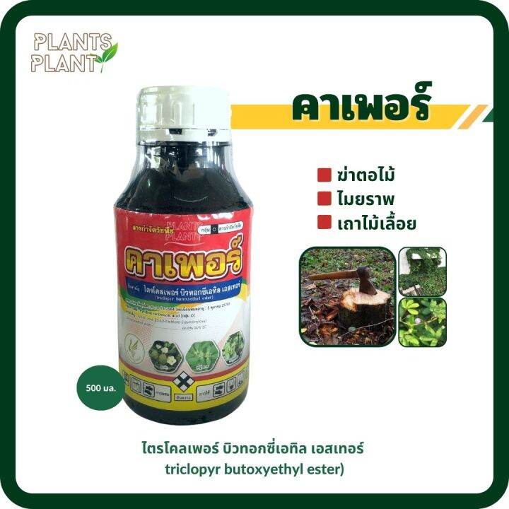 คาเพอร์-500ซีซี-ไตรโคลเพอร์-ยาฆ่าตอไม้-สารกำจัดหญ้า-หญ้าใบกว้าง-เถาเลื้อย-ตดหมูตดหมา-กำจัดตอไม้-ต้นไม้-ต้นยาง