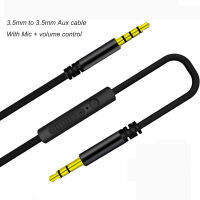 【CW】Audio Cable 3.5Mm To Jack 3.5Mm Speaker Line Aux Cable Male To Male With Mic To Volume Control For Samsung Headphone Car