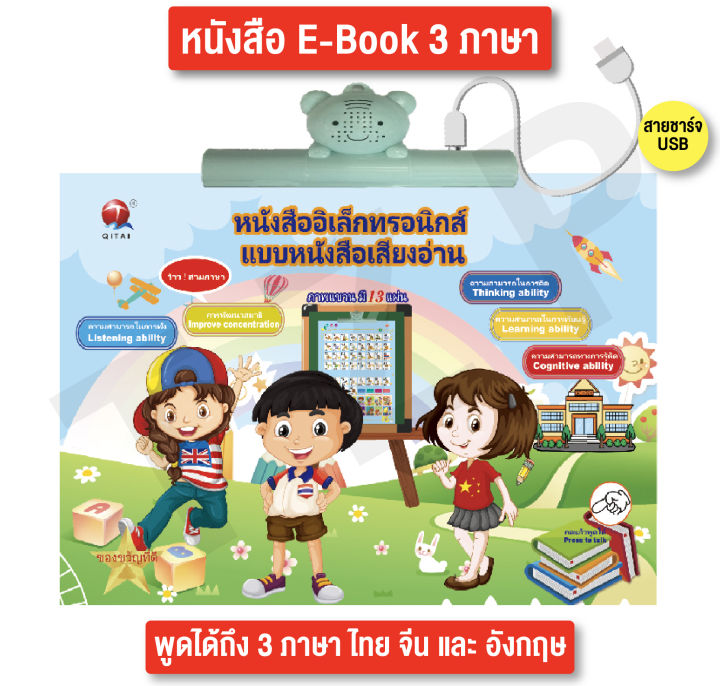 babyonline66-หนังสือเสียง-หนังสือพูดได้-หนังสืออัจฉริยะe-book-3ภาษา-หนังสือเด็ก-หนังสือเสริมการเรียนรู้ฝึกทักษะ-4-ด้าน-ฟัง-พูด-อ่าน-เขียน