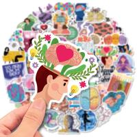 10/50 Pcs Psychological Health Cartoon Graffiti Sticker Luggage Notebook Guitar Cup DIY Text Stickers Kids Toy Decorative Decals