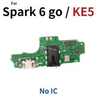 ดีที่สุดสำหรับ Tecno Spark 6 Go แท่นชาร์ท Usb ที่ชาร์จช่องเสียบปลั๊กหูฟังแจ็คเสียงไมโครโฟนบอร์ดสายเคเบิลงอได้