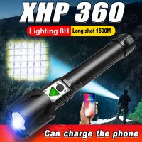 High Power LED Flashlight USB Rechargeable Telescopic Zoom Waterproof Outdoor Powerful Lighting Long Shot Tactical Flash Lantern Rechargeable  Flashli