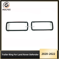 ROLFES เคสแหวนพ่วงรถสีดำแบบใหม่2ชิ้น Nd กันชนลากจูง Pelekat Hiasan untuk Defender 2020 2021 2022 Sesakori Kereta