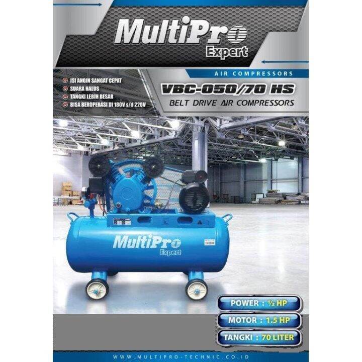 MULTIPRO VBC 050 / 70 HS (1/2 HP) AIR COMPRESOR (KOMPRESOR) | Lazada ...