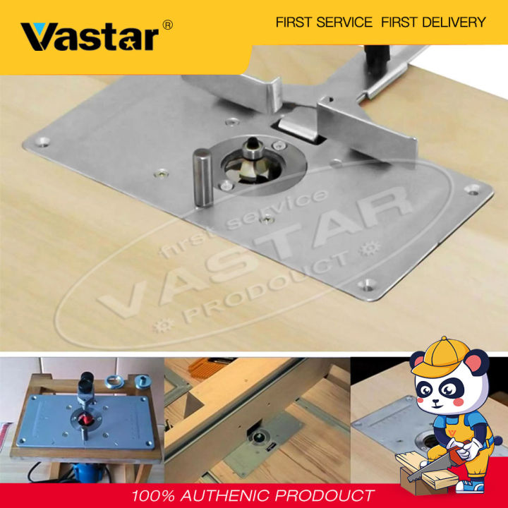 vastar-vastar-เร้าเตอร์อะลูมิเนียม-แผ่นแทรกโต๊ะพร้อมแหวน4วงและสกรูสำหรับงานไม้ม้านั่งเราเตอร์แผ่นรองโต๊ะ