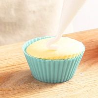 【hot】 12Pcs Useful Baking Molds Safe Decorating Reused Cup  Make Egg Tart