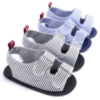 Summer Baby Shoes Toddlers Boys Sandals Casual Anti-Slip Crib Shoes Soft Bottom Infant Shoes Canvas Shoe First Walkers