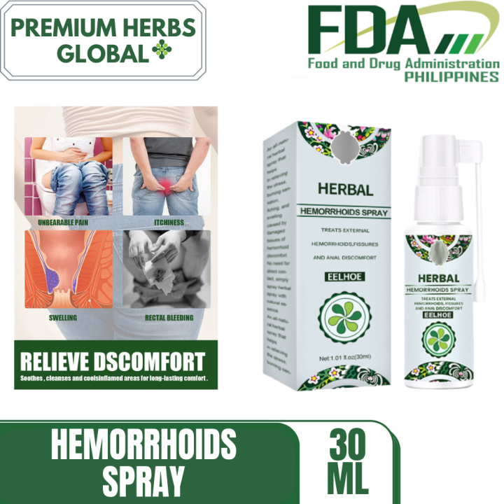 Hemorrhoids Spray 30m Piles External Anal Fissure Natural Herbal