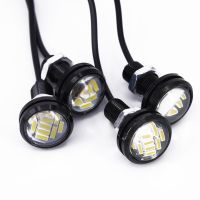 {:》หลอดไฟ LED สีขาว12V 15W จำนวน4ชิ้น,อุปกรณ์เสริมสำหรับรถยนต์ DRL อัตโนมัติไฟสำรอง Lampu Jalan เวลากลางวันและไฟสำหรับรถยนต์