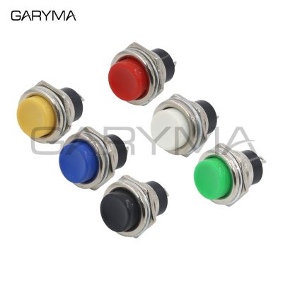 16mm Round Momentary Switch 3A125VAC/6A125VAC DS-212 SPST Self-reset Push Button Switch Red/Green/Blue/Yellow/White/Black