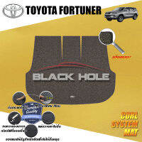 Toyota Fortuner 2015 - 2018 Blackhole Curl System Mat Edge พรมรถยนต์ คอยล์ ซิสเทิมแมต เย็บขอบ (ชุดที่เก็บสัมภาระท้ายรถ)