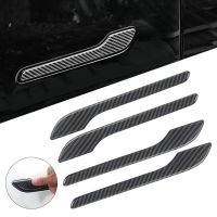 Carbon Fiber ABS Car Door Handle Sticker For Tesla Model 3 Y 2017 - 2022 Door Wrap Cover Paste for Model 3 Model Y Accessories