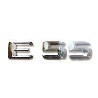 E55รถยนต์ Mercedes-Benz ตัวอักษรตัวเลขด้านหลังลำต้นรถสีเงินมันเงาทำจากวัสดุ ABS