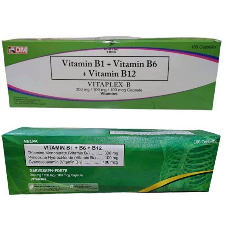 VITAPLEX B / NERVESAPH FORTE Vitamin B complex B1 B6 B12 Capsule ...