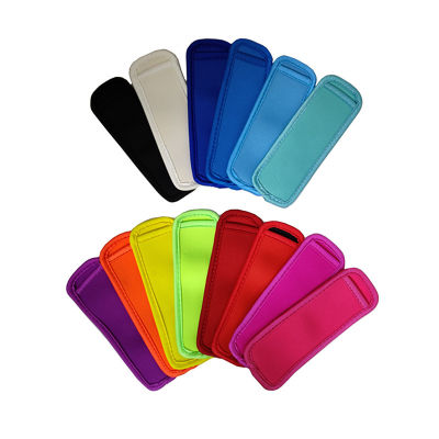 (50pcs) Kids Pop Ice Insulator Sleeves Reusable Protective Neoprene Popsicle Sleeve Holders Bag
