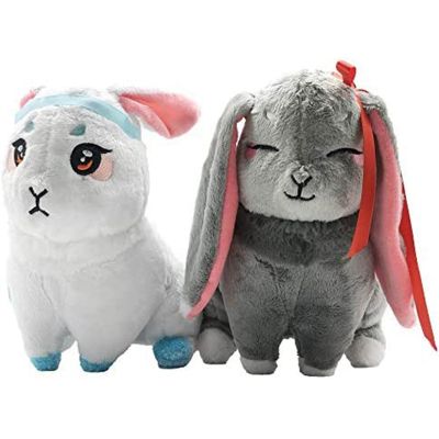 Plush Doll Rabbit Bunny Grandmaster of Demonic Cultivation Wangji Wuxian for Anime Fans 2Pcs