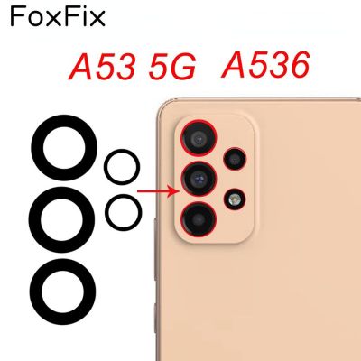 กระจกกล้องถ่ายรูป Foxfix สำหรับ GALAXY A53 5G ที่เปลี่ยนฝาครอบกระจกกล้องถ่ายรูปหลัง + สติกเกอร์กาว