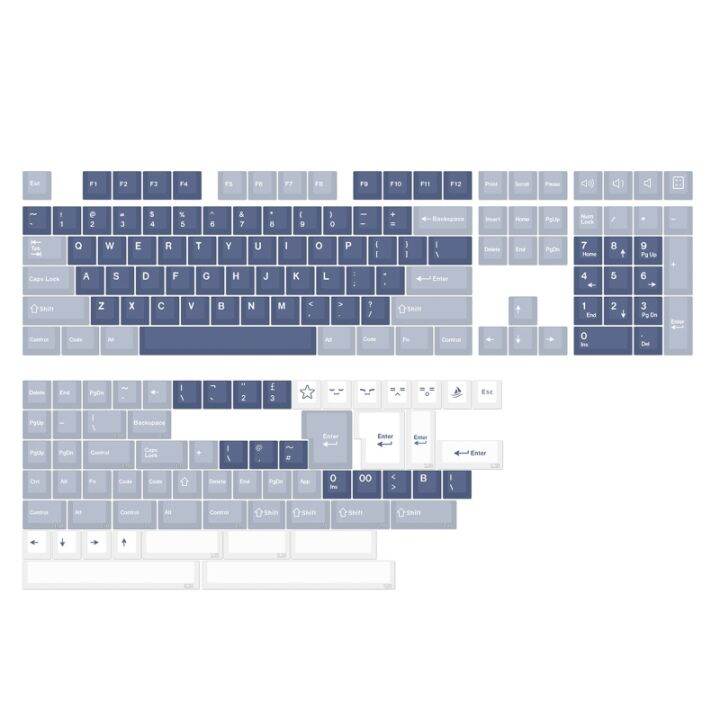 173คีย์-keycaps-pbt-double-shot-keycaps-gmk-ตกปลาสำหรับ-mx-switch-คีย์บอร์ด-cherry-profile-สำหรับ-key-caps