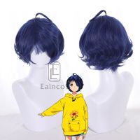 Wonder Egg Priority Ohto Ai Cosplay Wig Dark Blue Short Wigs Heat Resistant Synthetic Hair