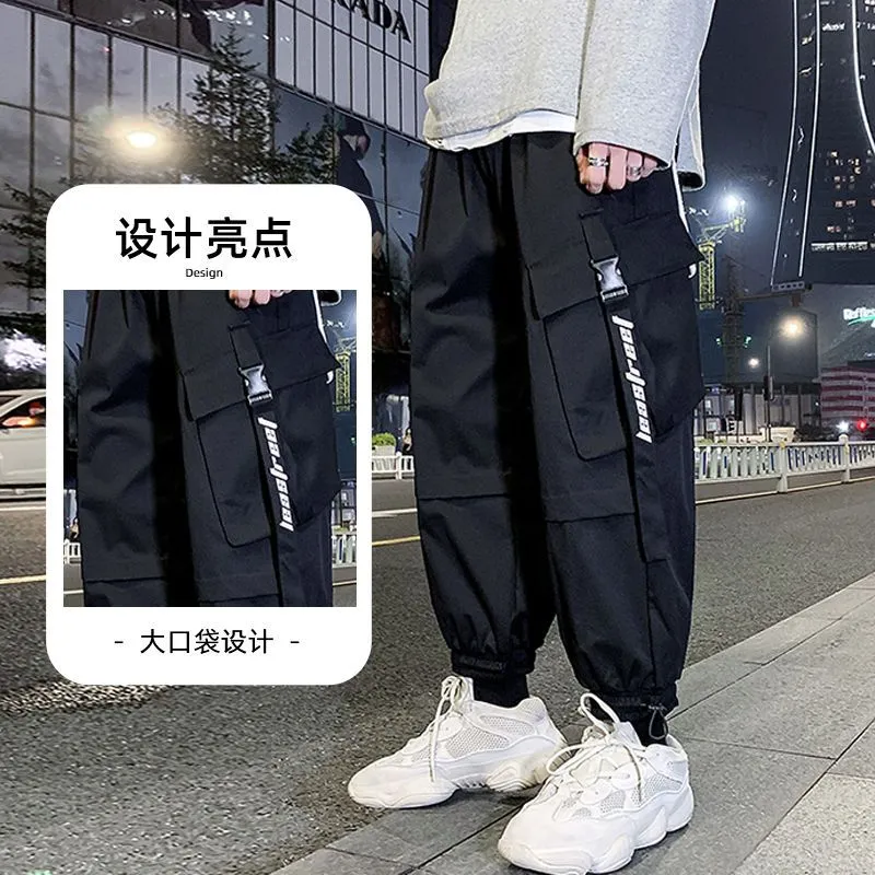 Cargo Pants Men for Work Jeans Trousers Student Korean Loose