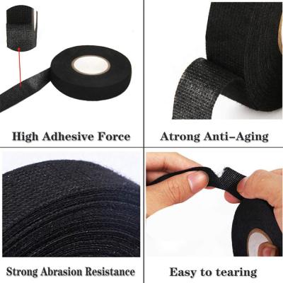 Black Flannel Tape Anti-aging Tape Flame Retardant Tapes Flannel Heat Resistant Tape Corrosion Resistance Household Accessories Adhesives Tape
