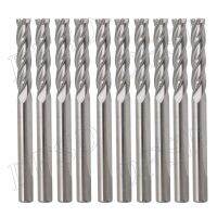 10ชิ้นอะคริลิพีวีซีคาร์ไบด์ Cnc 4ขลุ่ยเกลียวบิต End Mill ตัด3.175 15มิลลิเมตร