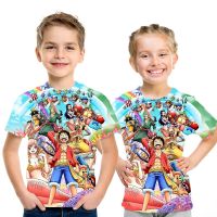 [Tsdopn34gpt]    one-piece monkey D Luffy Japanese time graphic Short Sleeve T shirt 3D printing large size plate standard casual boys girls T-shape summer fashion