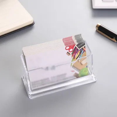 2020 Hot Sale Portable Clear Business Card Holder Display Stand Desk Desktop Countertop Business Card Holder Desk Shelf Box