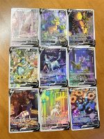 9pcs/set Pokemon Eevee Flash Cards Umbreon Sylveon Leafeon Kawaii Game Anime Collection Card Gifts Toys