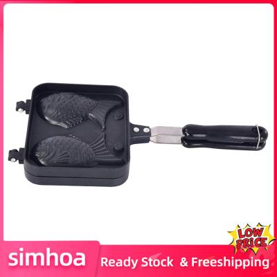 Simhoa เครื่องทำวาฟเฟิลกระทะทอดสำหรับอาหารเช้ากระทะเค้กปลาไทยากิสำหรับปิกนิกที่บ้านคาเฟ่