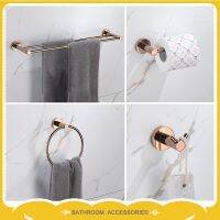 【hot】 Luxury Bar Rack Robe Tissue Holder Sets  Gold Accessories Hardware