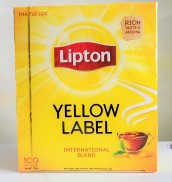 HỘP LỚN 200gram 100 túi lọc TRÀ ĐEN NHÃN VÀNG Indonesia LIPTON Yellow
