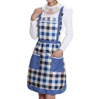 Kitchen Cooking Women Apron Printed Pockets Unfading No Pilling Pinafore Dress Nail Salon Apron for Women Baking Aprons