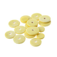 16pcs Flute Leather Pad Music Woodwind Pads Repair Yellow Instrument Accessory Y51D