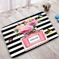 【cw】Girl Lipstick Cosmetics Perfume Bathroom Non-slip Bath Mat Pink High Heels Rug Doormat Living Room Car Beauty Salon Rug Decor ！