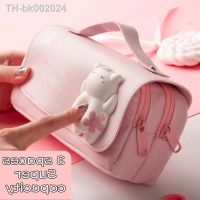 ► Kawaii 3D Pencil Case Large Capacity Pouch Waterproof Leather bag Astronaut Girls School Office Supplies Stationery