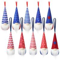 4Th of July Gnome Independence Day Hanging,Patriotic Gnomes Decorations Handmade Plush Veteran Day Home Wall Decor